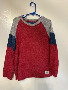 OshKosh B'gosh Red Heather Colorblock Crewneck Sweater